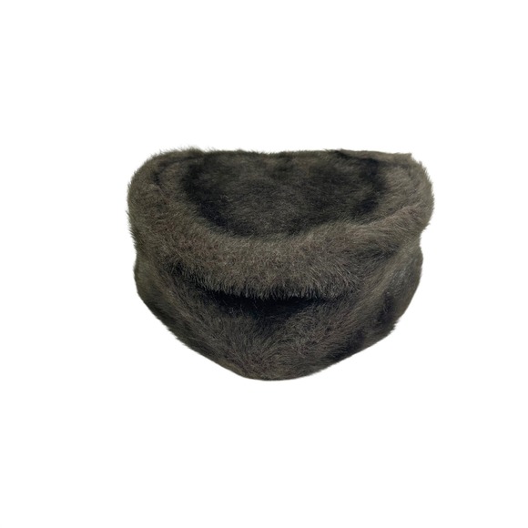 Accessories - Vtg 50's 60's‎ pillbox style faux fur hat brown Jackie Kennedy Facinator